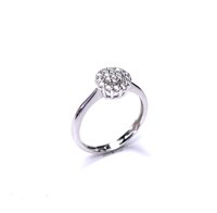 Anello Stocco Gioielli Donna in Oro bianco Zircone SCU - SCU